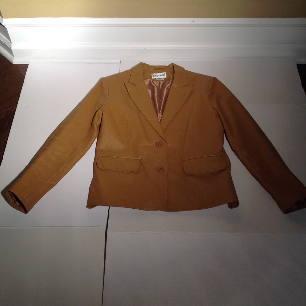 Leather Jacket Camel Tan Khaki Light Brown